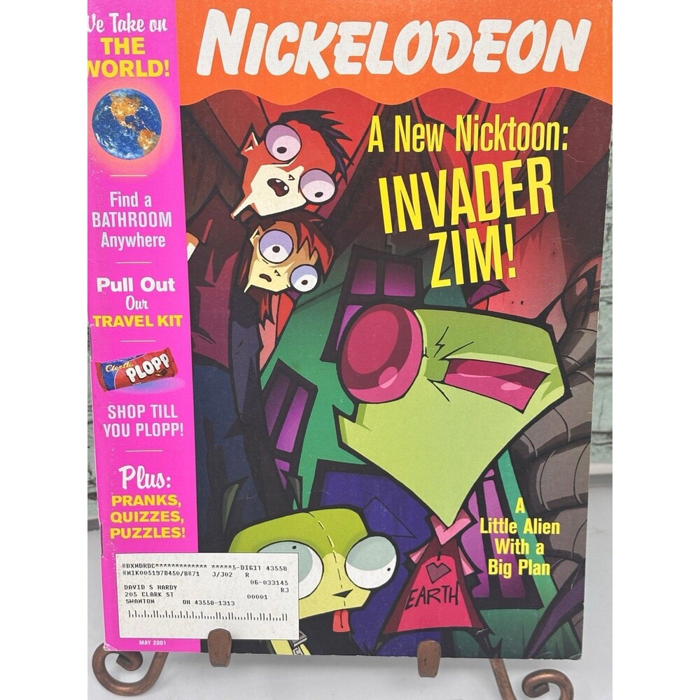 Y2K Nickelodeon Magazine #71 May 2001 Invader Zim Announcement Travel Kit